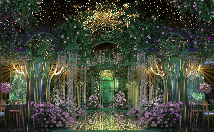 麦盖提奇妙森林婚礼堂效果展示